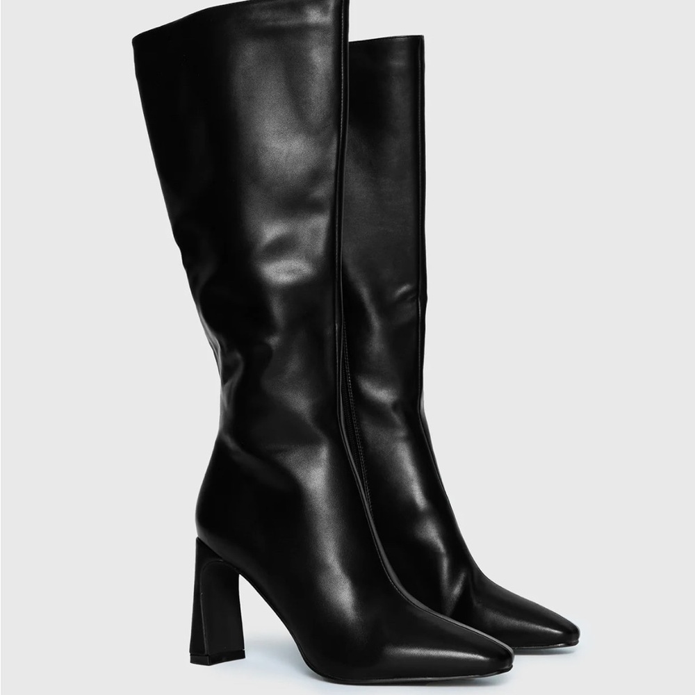 Princess Polly Black Heeled Boots - Picture 2 of 3